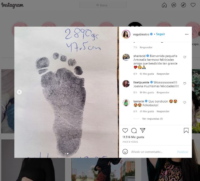 Ya nació la Hija de Joanna Vega-Biestro