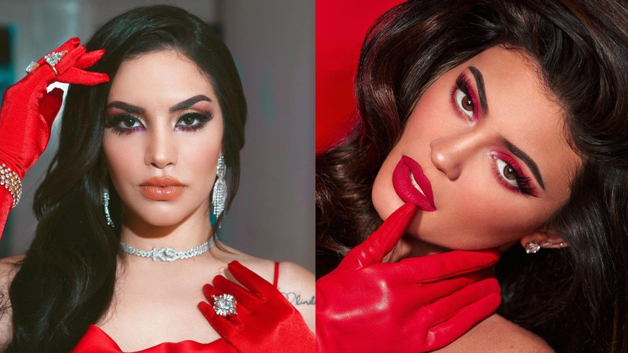 Kimberly Loaiza Kylie Jenner guantes rojos