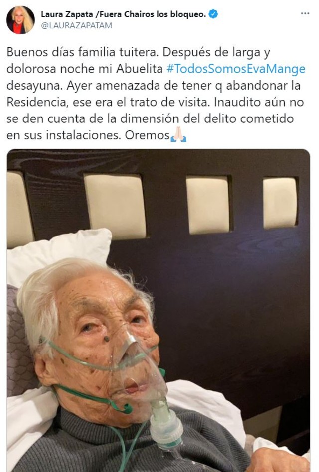 Laura Zapata amenazada por el asilo de su abuela
