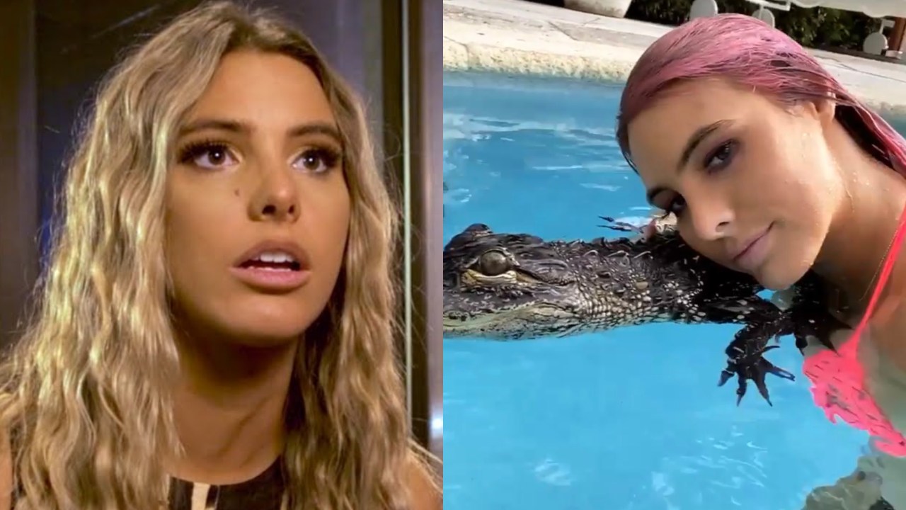 Acusan a Lele Pons de maltrato animal por tener un cocodrilo amarrado