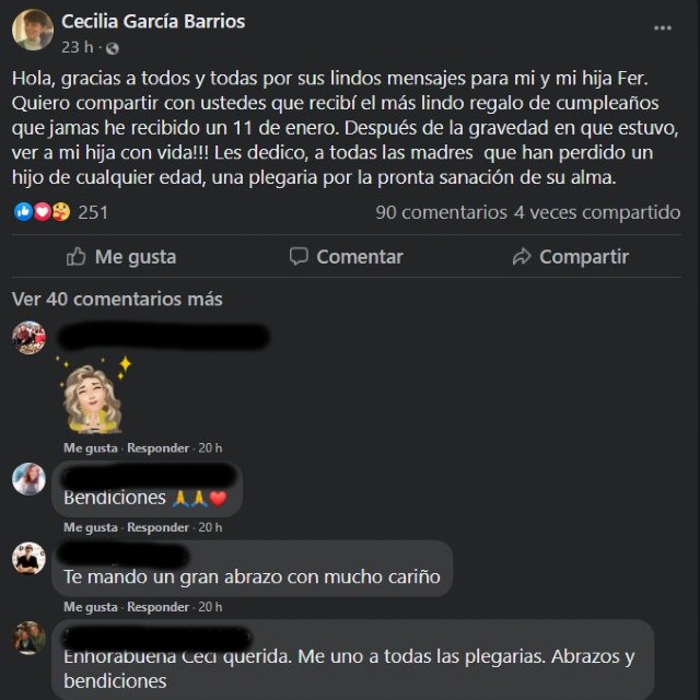 Mamá de Fernanda Castillo