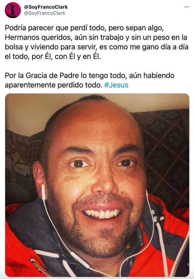 Mauricio Clark manda mensaje en Twitter