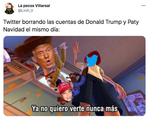 meme andy tira a woody paty navidad y trump