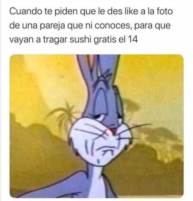 Bugs bunny en el día del amor y la amistad