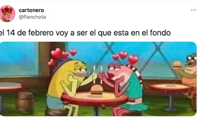 meme bob esponja dia del amor y la amistad