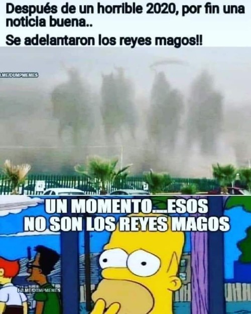 Meme Homero simpson reyes magos