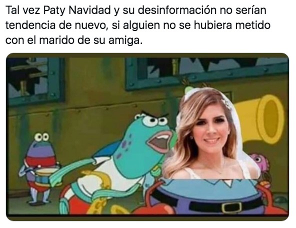 Meme de karla panini y la cuenta de twitter de paty navidad