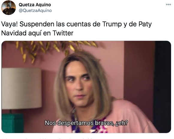 Meme nos despertamos bravas versión paty navidad y trump twitter