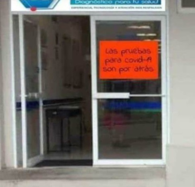 meme pruebas covid por atras