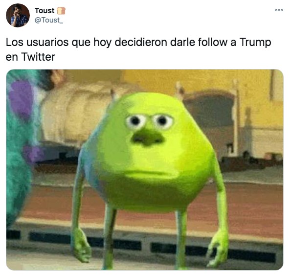Meme Donald Trump seguidores en Twitter