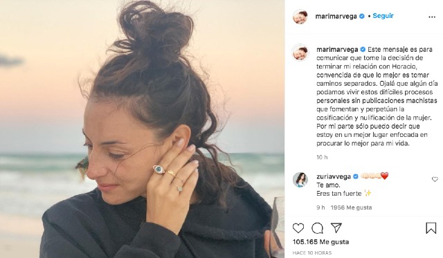 Marimar Vega explica porque terminó con Horacio Pancheri