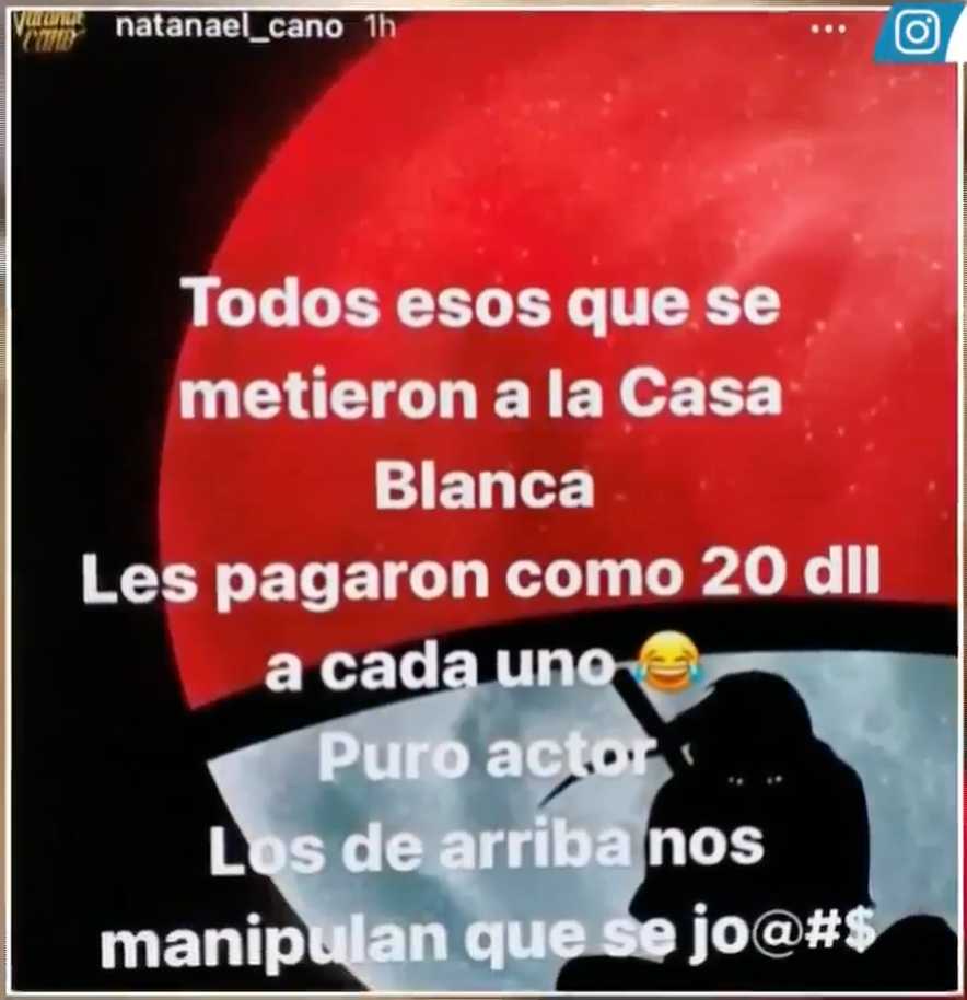 Natanael Cano confunde el Capitolio con la Casa Blanca