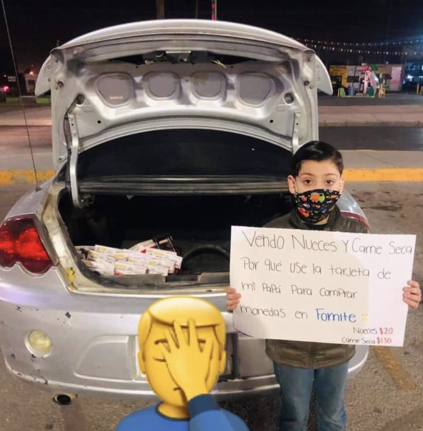 Niño compra en 'Fortnite' con tarjeta de su papá y lo ponen a vender nueces