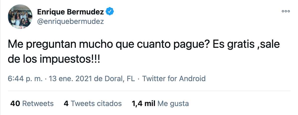 Enrique BermÃºdez aclara cÃ³mo recibiÃ³ la vacuna de Covid