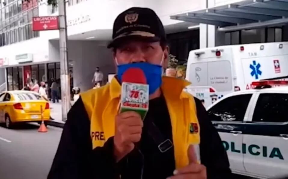 Reportero se entera de la muerte de su esposa por Covid durante transmisión en vivo