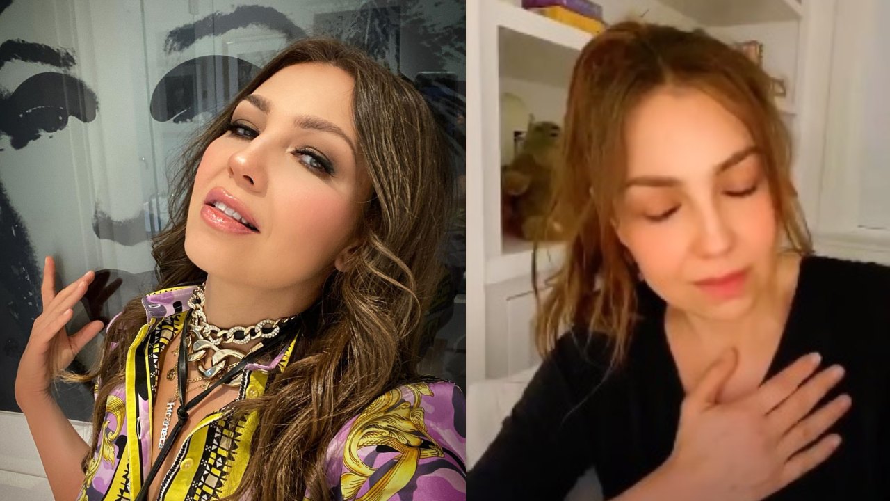Thalía llora