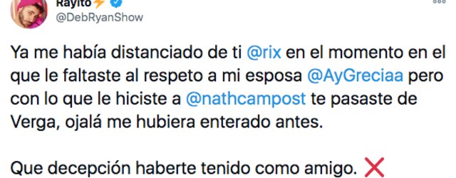 tuit debryan show contra rix por abuso 