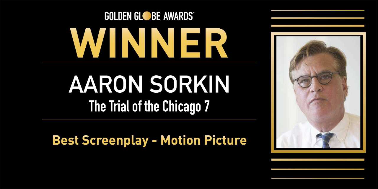 Aaron Sorkin ganador de los Golden Globes 2021