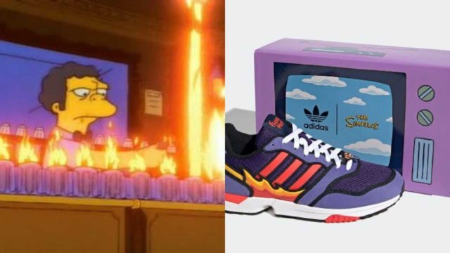 Adidas lanza tenis de Los Simpson con "la llamarada Moe"