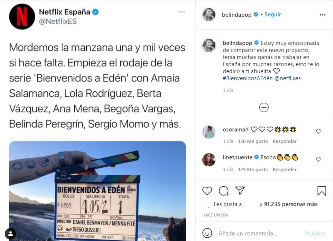 Belinda serie Netflix Bienvenidos a Eden