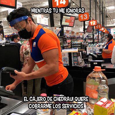 Cajero guapo de Chedraui