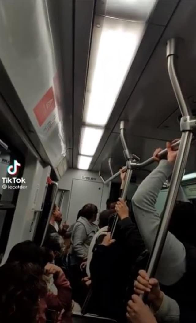 Graban a Conductor del metro teniendo relaciones en la cabina