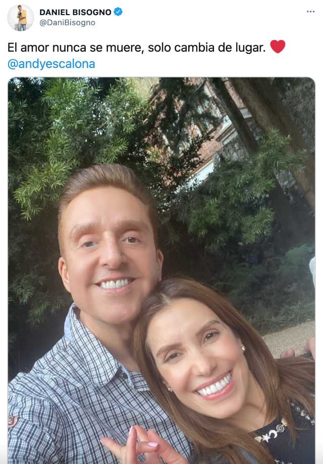 Daniel Bisogno y Andrea Escalona juntos