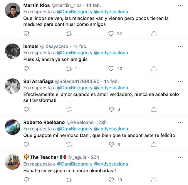 Andrea Escalona y Daniel Bisogno pasan el 14 de febrero juntos