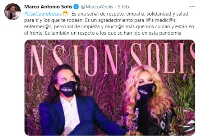 El Buki cubrebocas tweet