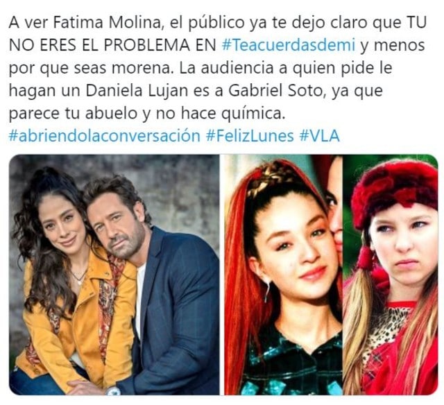 Gabriel Soto es duramente criticado tras discriminaciÃ³n a FÃ¡tima Molina