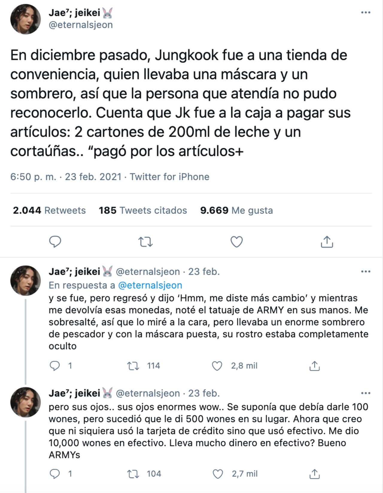 AsÃ­ fue como Jungkook mostrÃ³ su honradez con una ARMY