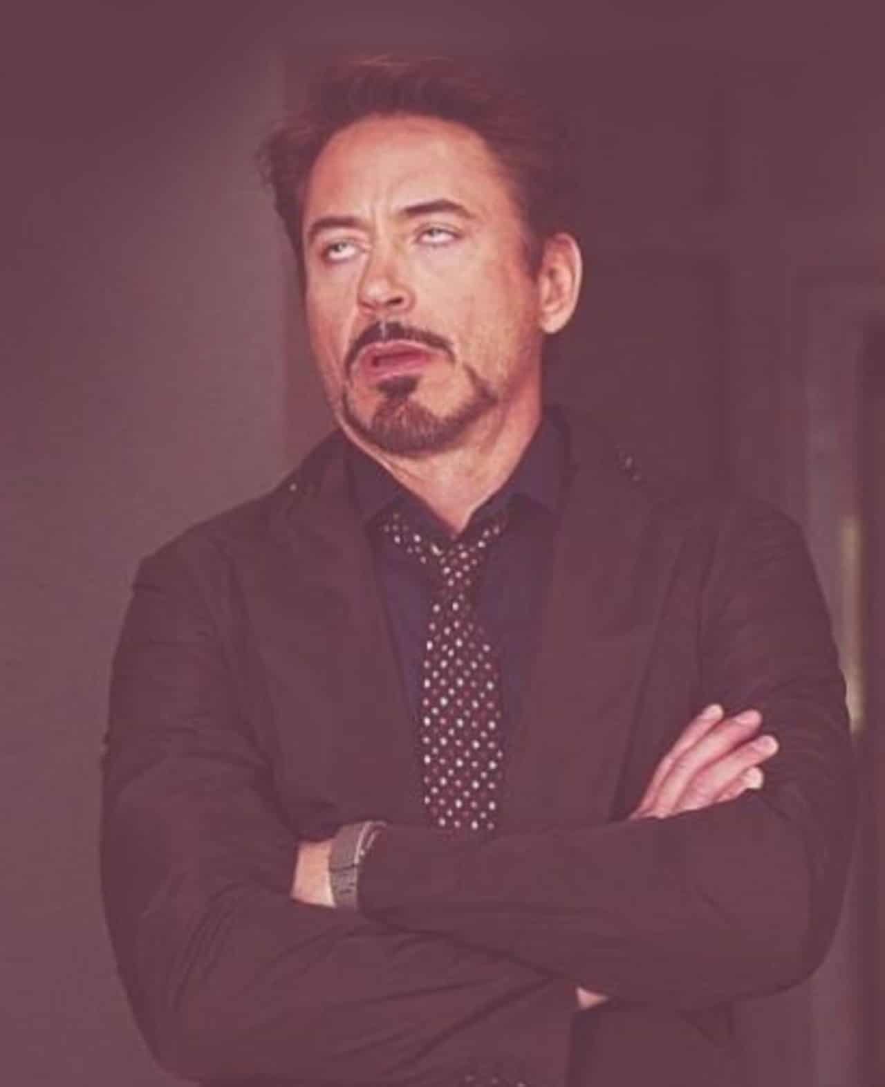 Meme Robert Downey ojos de huevo
