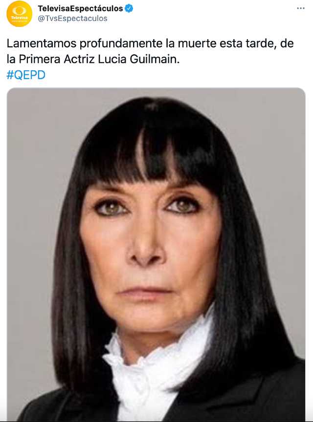 Muere Lucía Guilmain