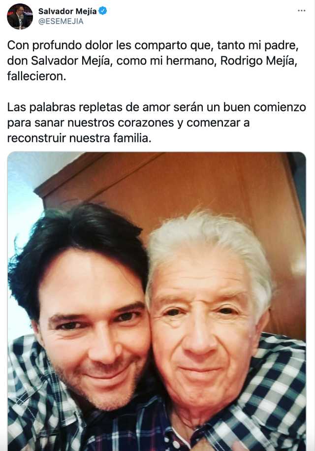 Salvador Mejía muere