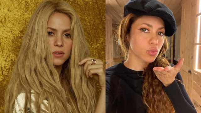 Shakira mandando beso