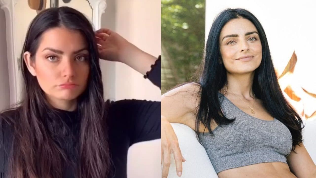 Aislinn Derbez y su doble en TikTok