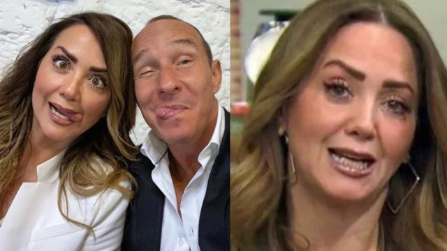 Andrea legarreta y erik rubin haciendo gestos