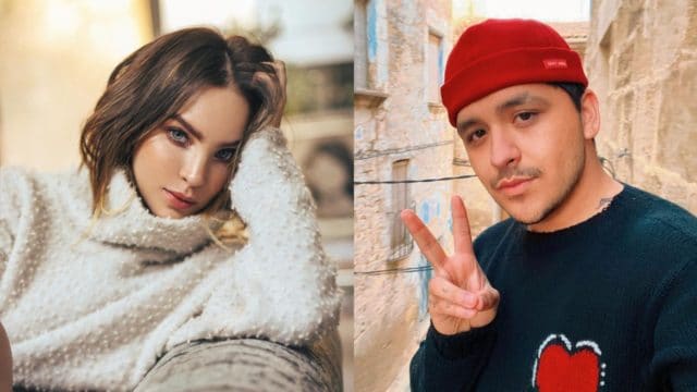 Belinda da beso Nodal los critican