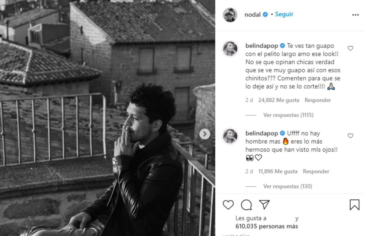 Nodal nuevo look rockero Belinda comenta