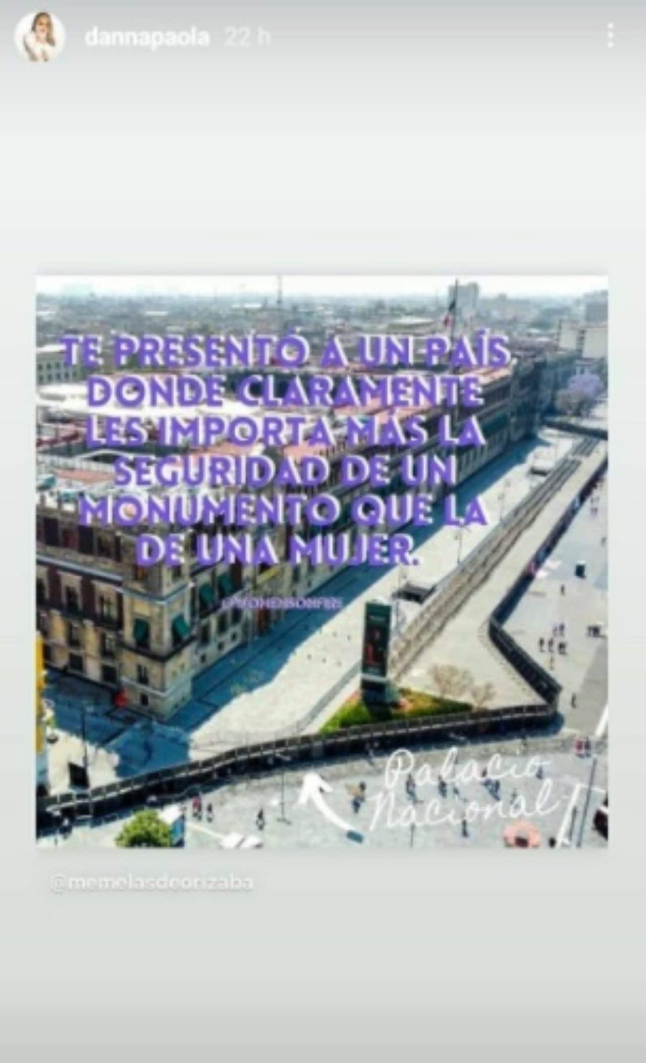 Danna paola comparte imagen del 8M