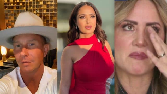 Erik Rubin, Salma Hayek y Andrea Legarreta