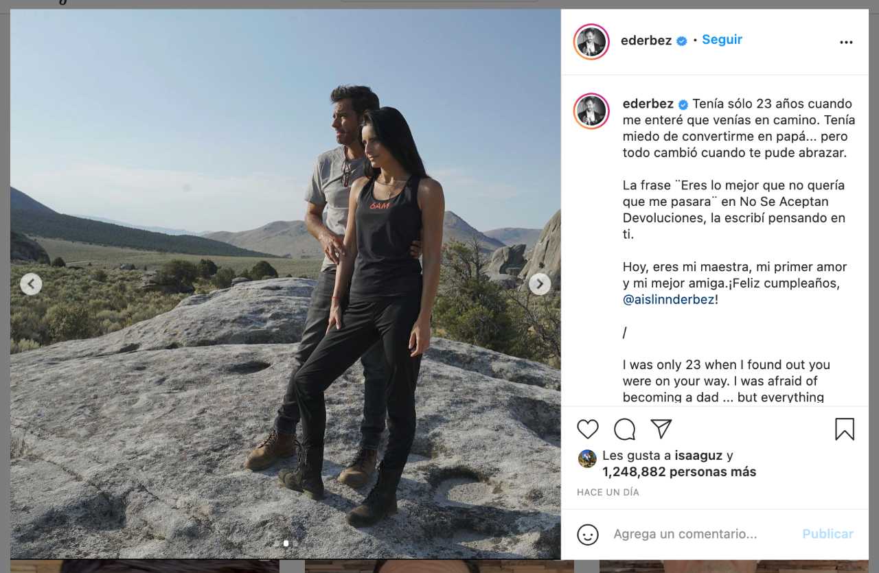 Eugenio Derbez felicitó a Aislinn por su cumpleaños