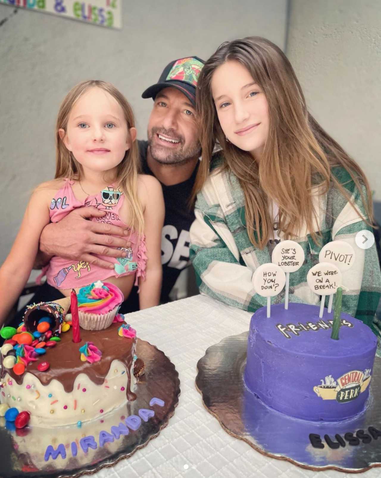 Gabriel Soto con su hija mayor Elissa Marie y la menor, Alexa Miranda