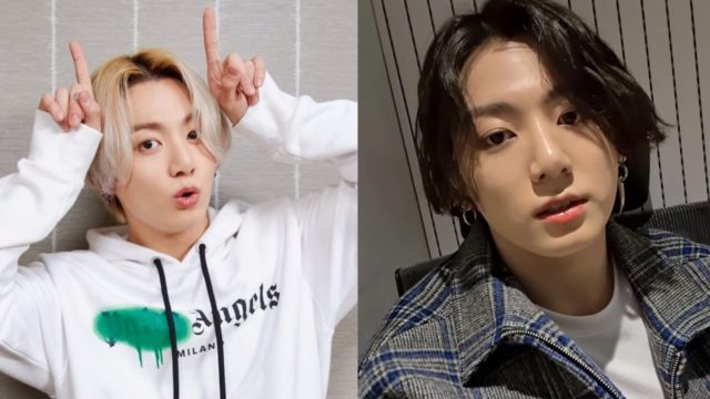 Jungkook de BTS haciendo gestos