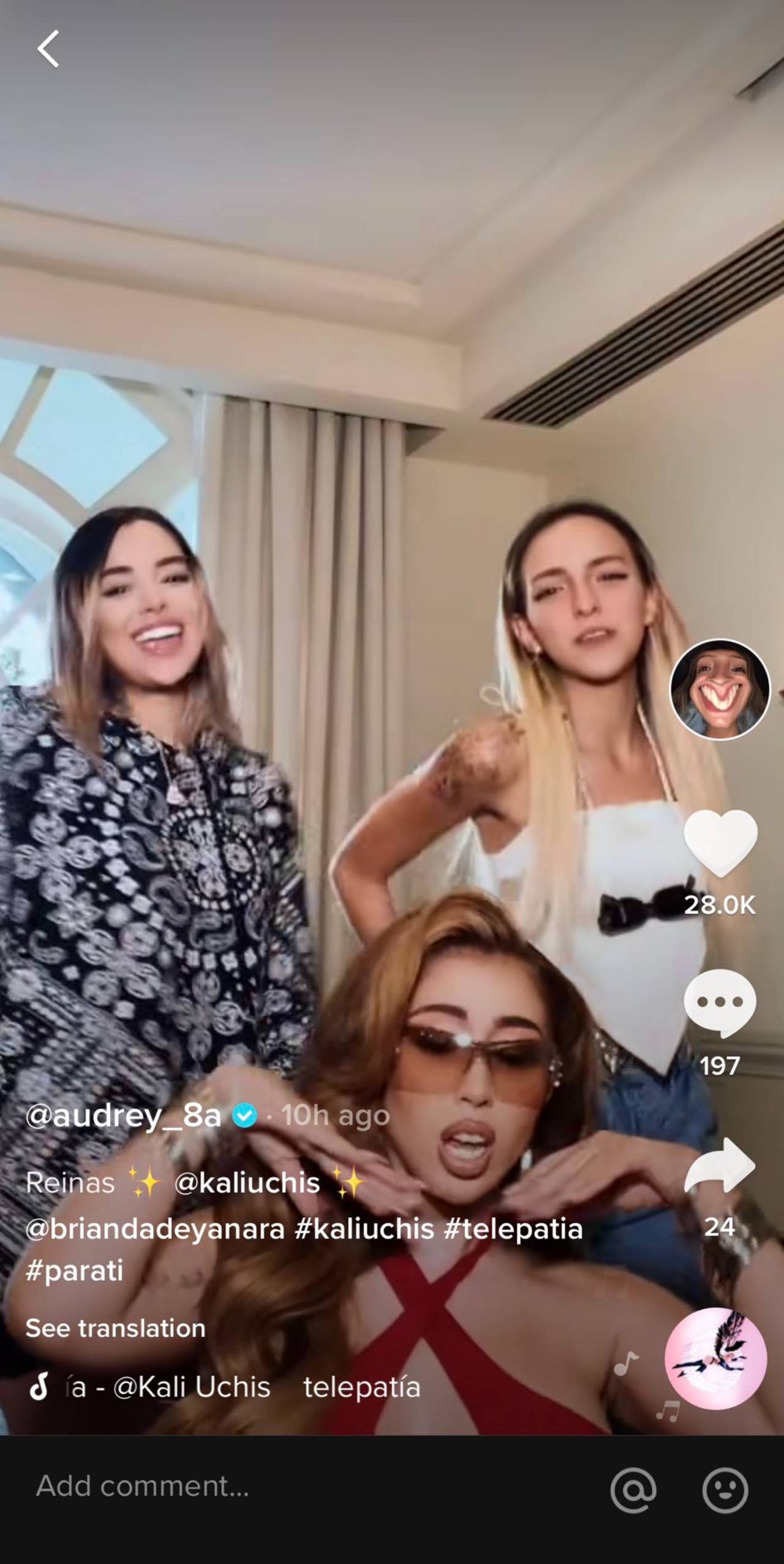 Kali Uchis criticada por aparecer con Kunno en TikTok