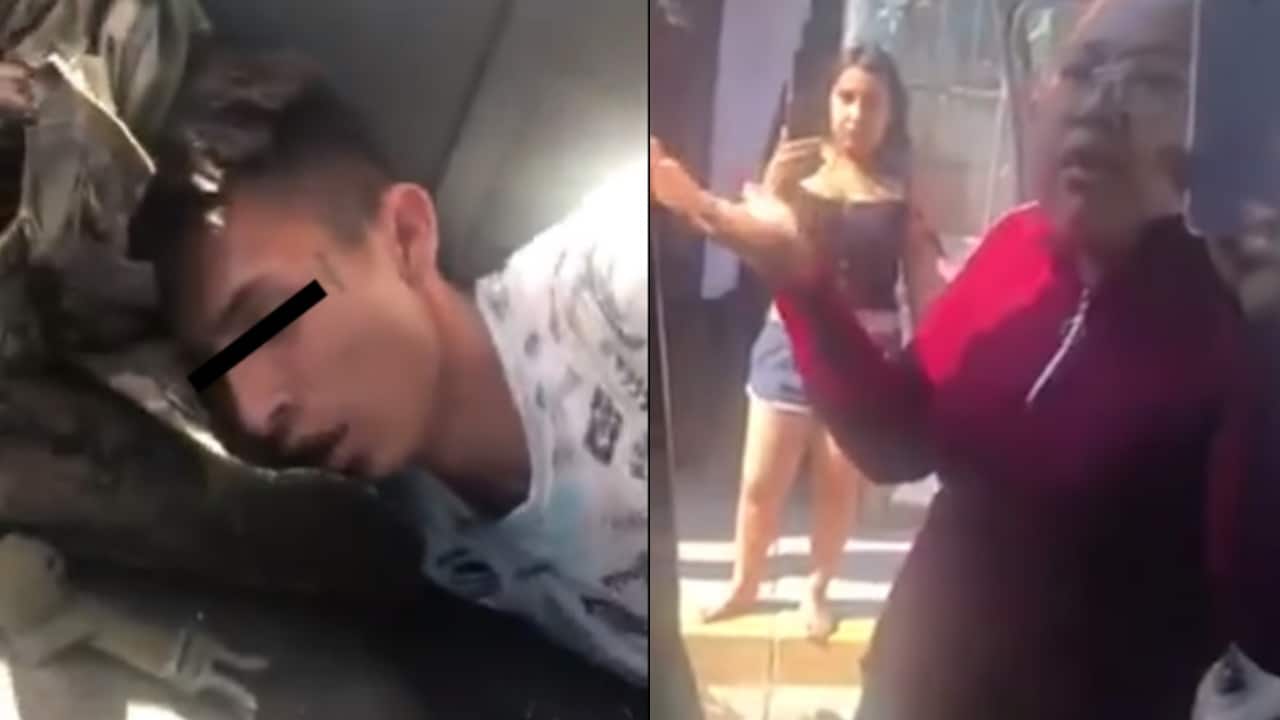 Asaltante detenido su mamá lo defiende