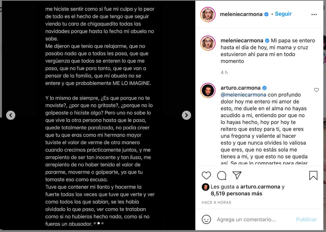 Melanie Carmona denuncia abuso