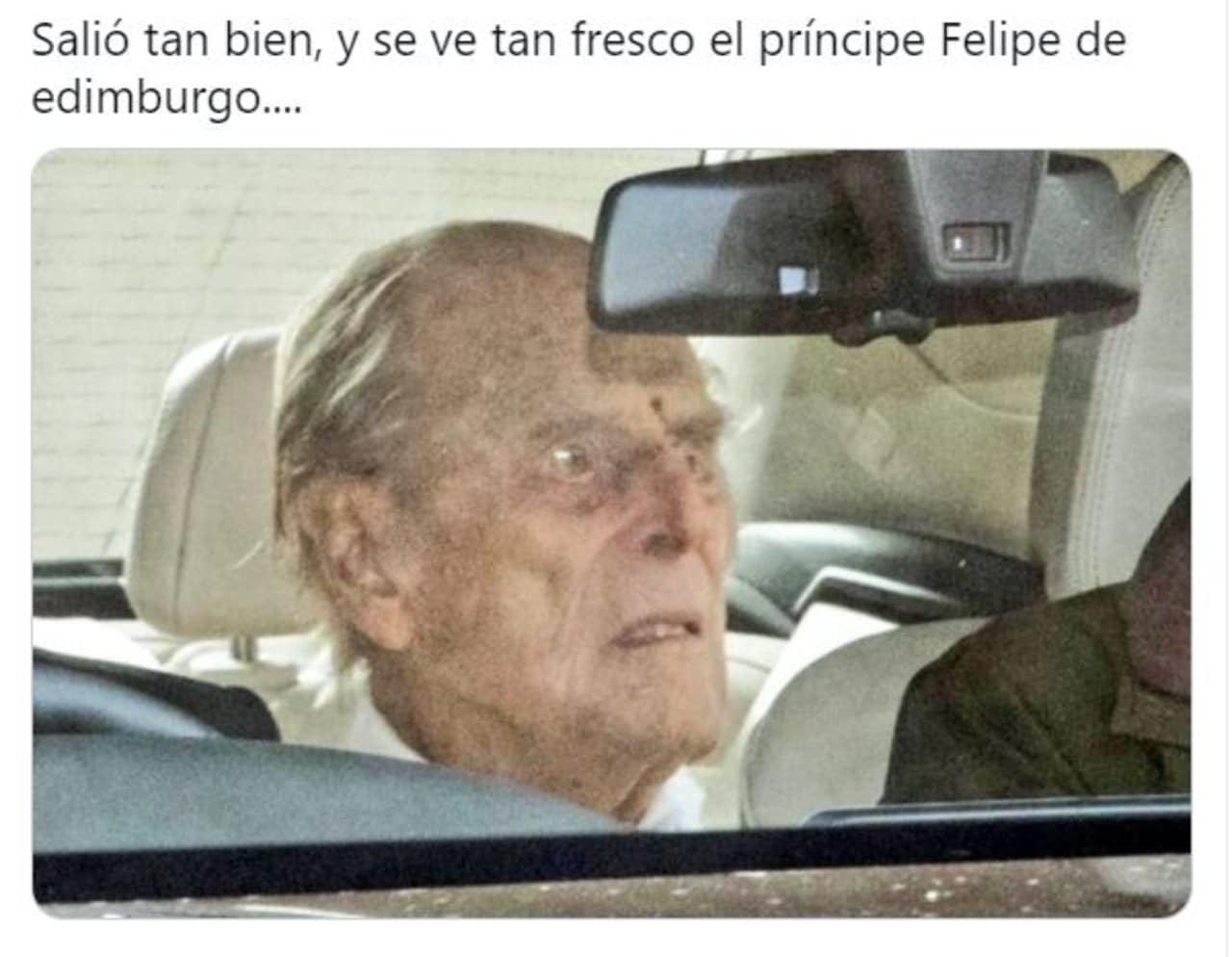 memes principe felipe saliendo hospital