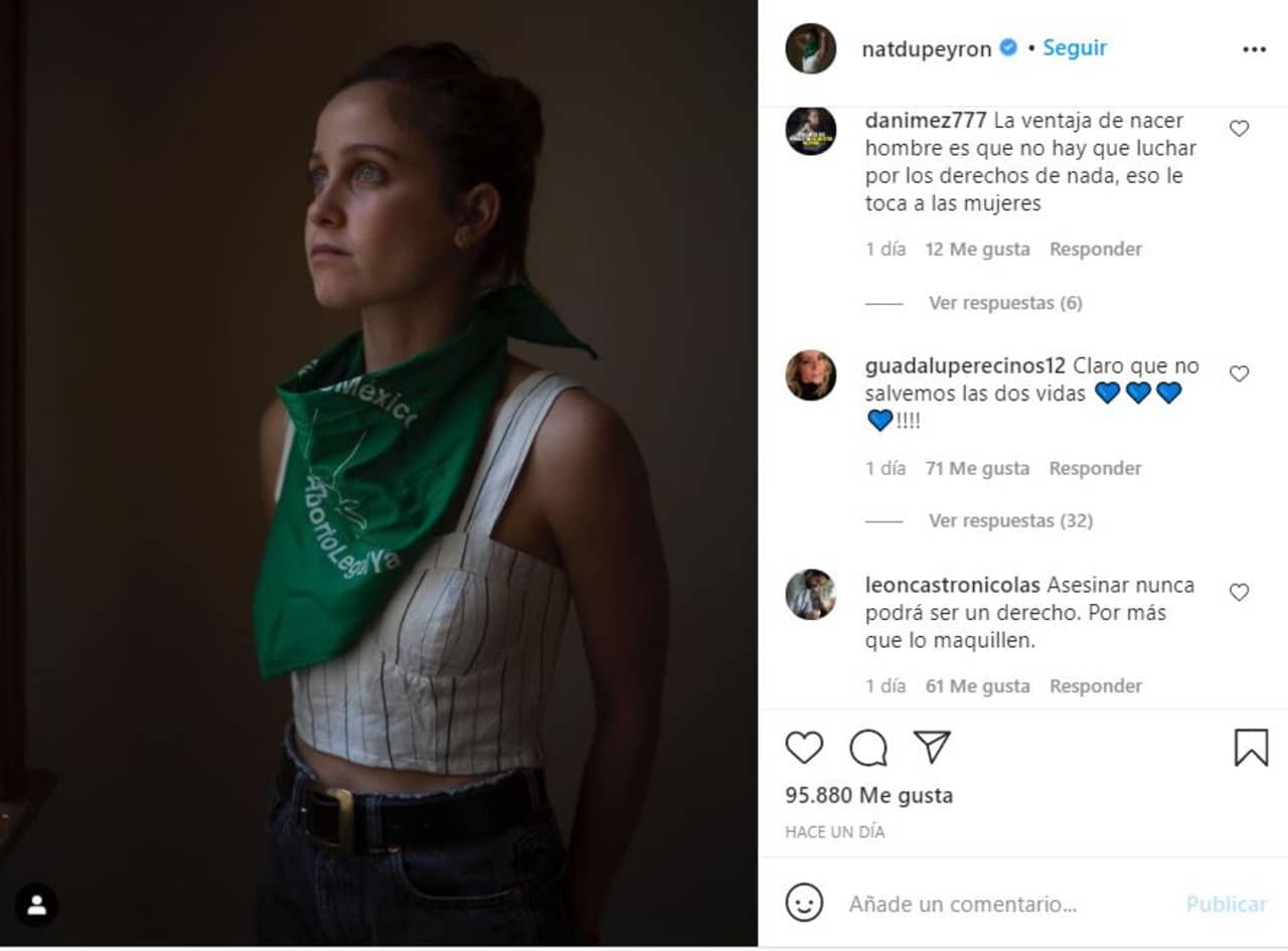 Natasha Dupeyrón foto aborto críticas