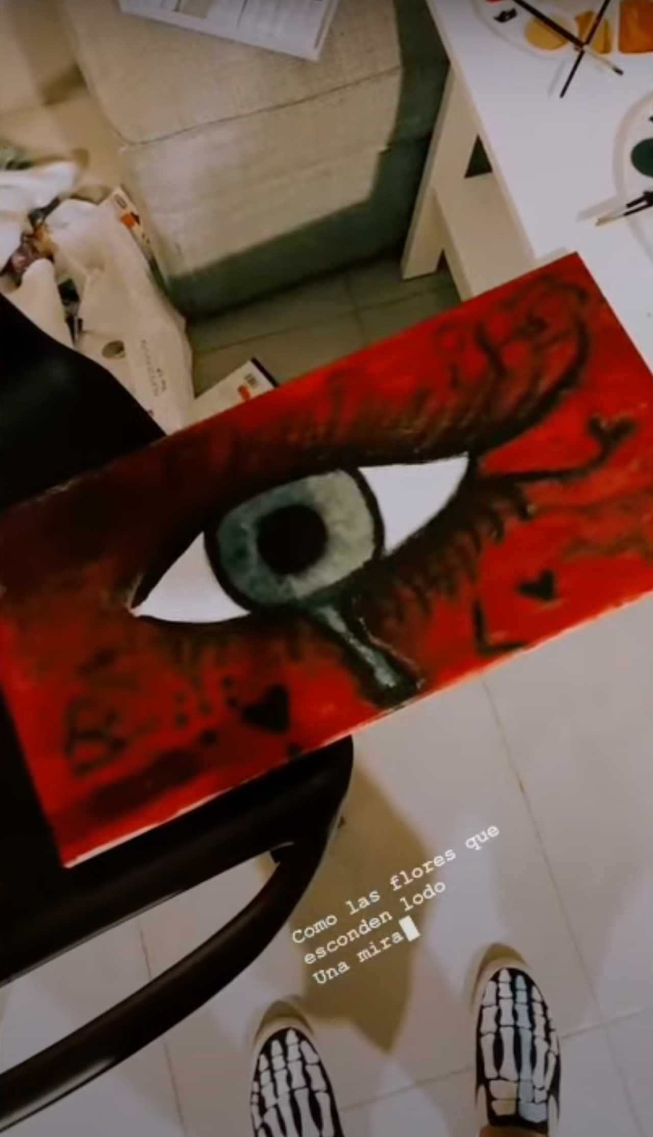El cuadro que Nodal pintó de la mirada de Belinda